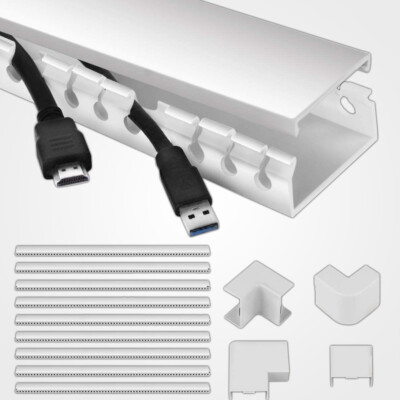 Kabelkanal LEDBRITE 9-teiliges Premium Kabelmanagement-Set selbstklebend 