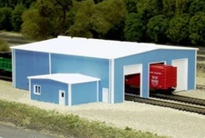 Pikestuff (N-Scale) #541-8014 The Shops Building Kit (blue) - NIB
