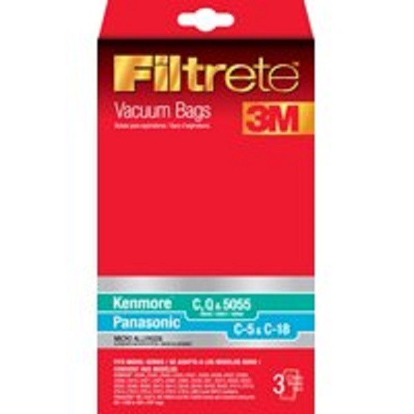 3M FILTRETE 68700A6 PK (3) VACUUM CLEANER BAGS C & Q KENMORE PANASONIC