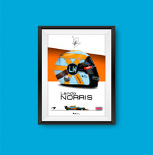 Stampa del casco Lando Norris Gulf McLaren MCL35M F1 2021 - Scuderia GP