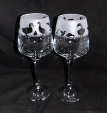 New 'DUCK' Hand Etched Large Wine Glass with Gift Box - Unique Gift!