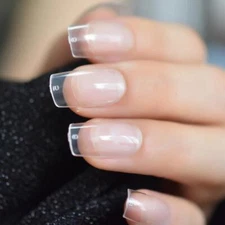 504 pcs GEL Tips Nail Extensions Full Cover ✨SQUARE COFFIN ALMOND 🔥 SOFT GELX.