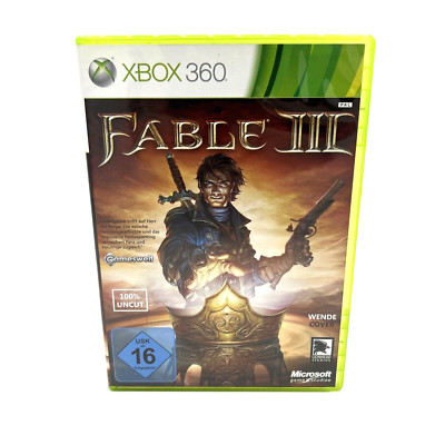 Fable III (Microsoft Xbox 360, 2010) Videospiel Deutsch OVP Anleitung