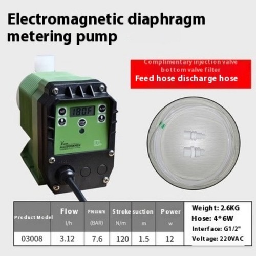 Bomba dosificadora de diafragma eléctrica micro bomba dosificadora electromagnética automática - Imagen 18 de 35