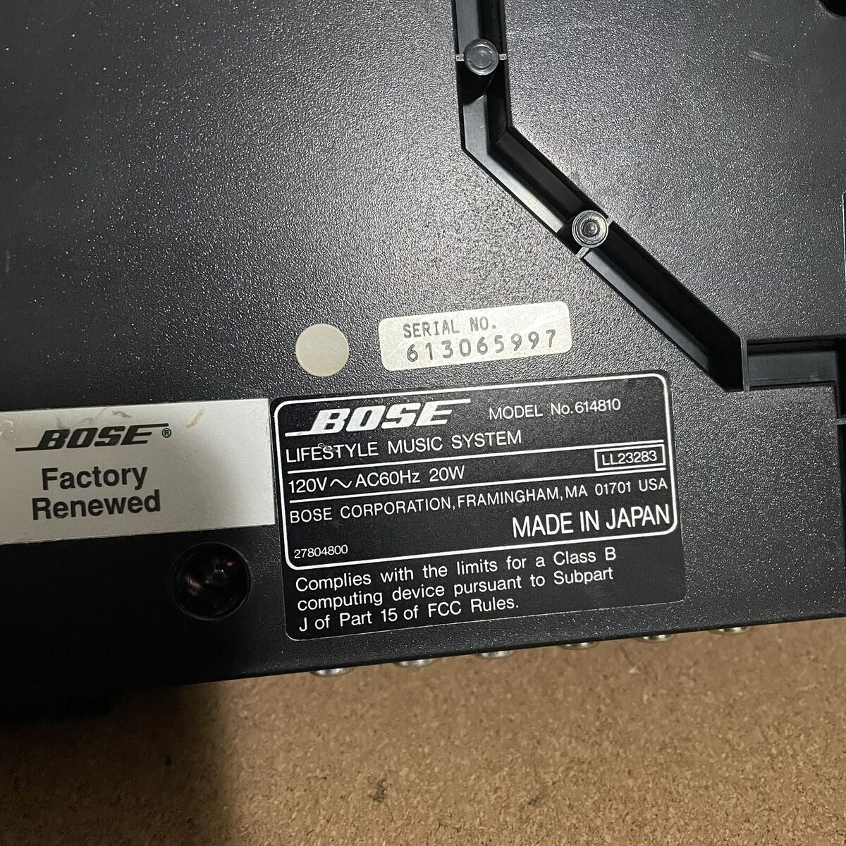Bose Lifestyle Music CD Radio Stereo Sound System 614810 Bose Lifestyle Music CD Radio Stereo Sound System 614810