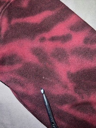 Eighty Eight Brand Pullover Hoodie Youth Size L Tie Dye Maroon (1379) - Picture 4 of 16
