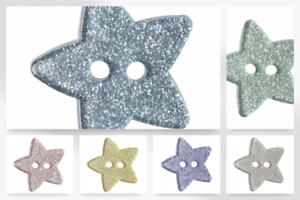 G2032-M Impex Polyester Star Buttons 