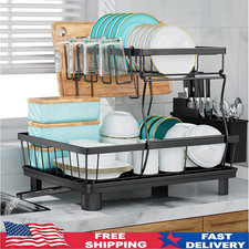 Dish Drying Rack, 2-Tier Dish Racks for Kitch...
