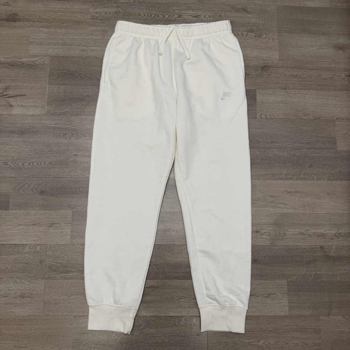 Nike NSW Club Fleece Jogger Pants Mens Large BV2671-133 Sail White