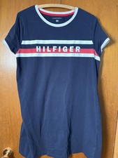 Tommy Hilfiger Womens T-Shirt Dress XL Spellout Short Sleeve Logo