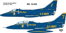CALCOMANÍAS DE CÁMARA (AKA) MILSPEC, MS 32-055, ESCALA 1/32, A-4F TA-4J SKYHAWK, BLUE ANGELS