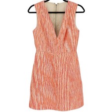 Alice + Olivia Women's Pacey Lantern Dress Mini Dress Size 2 Orange Sunset
