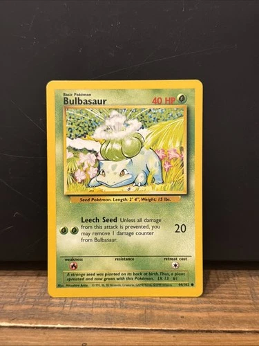 Bulbasaur Common Base Set 44/102 NM front/VLP back