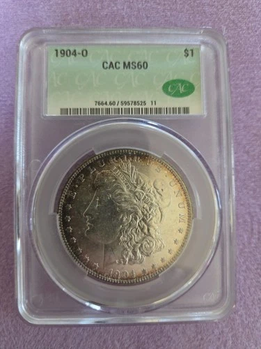 1904 O Morgan Silver Dollar CAC MS60