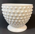 Vintage Hobnail White Milk Glass  Vase/Planter Nice No Chips