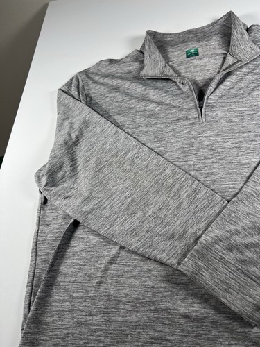 Pro Tour Golf Long Sleeve Shirt Men's Large Gray 1/4 Zip Mock Neck P9 - Afbeelding 5 van 10