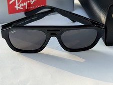 NEW Ray-Ban RB4397 667787 CORRIGAN BIO Polished Black Dark Grey Sunglasses 54mm