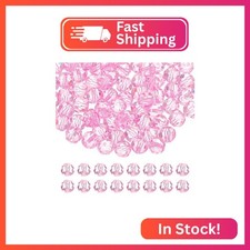 PATIKIL 10mm Round Crystal Beads, 100 Pcs Glass Faceted Ball Beads Loose Spacer