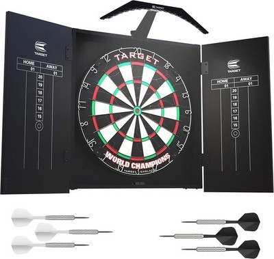 Target Darts Arc Dartscheibe Beleuchtungssystem Home Cabinet Set mit 6 Darts & Board