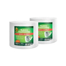 Duck Brand Small Bubble Cushioning Wrap, 12 in x 400 ft, Clear, 286841