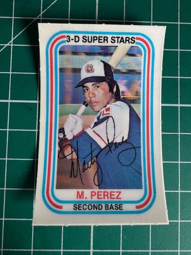 1976 Kellogg's 3-D Super Star's #26 Marty Perez Atlanta Braves No Cracks