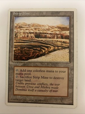 MTG LP Strip Mine Fourth 4th Edition Free Shipping & Tracking
