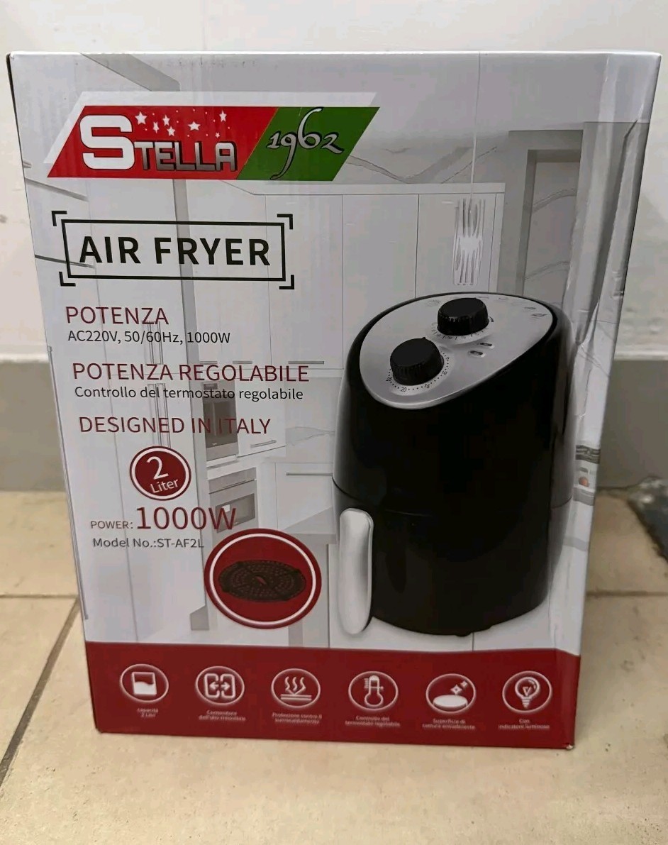 Friggitrice ad Aria STELLA ecoMIX 2L 1000W Air Fryer Termostato Regolabile Compa