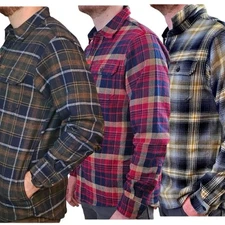 Orvis Heavyweight Flannel Shirt Men Pockets Buttoned Cuffs Cotton NWT