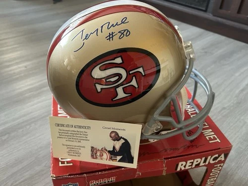 Jerry Rice Autographed San Francisco 49ers Full-Size Helmet With COA