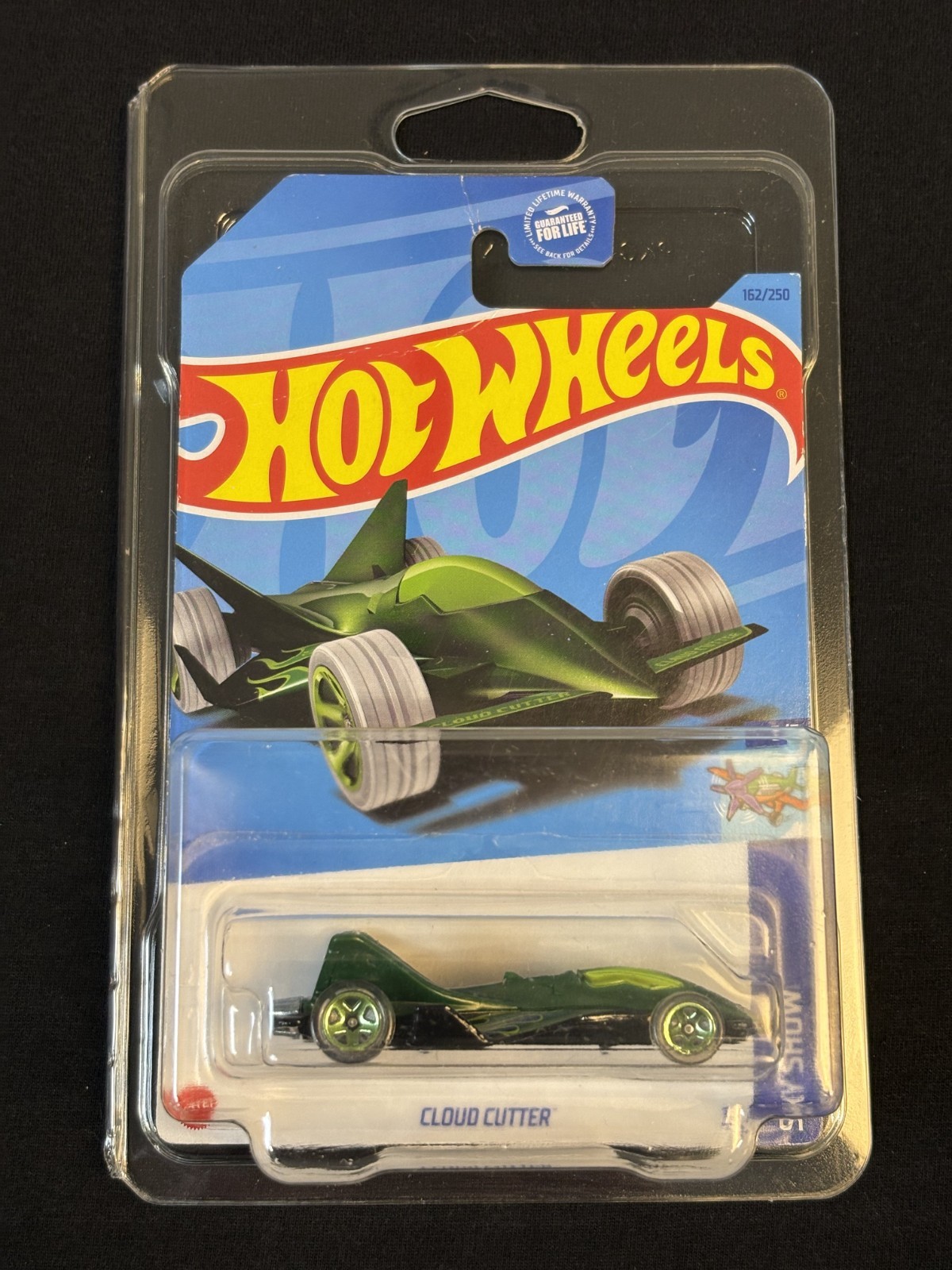 2023 MATTEL HOT WHEELS CAR CLOUD CUTTER 162/250 SKY SHOW 5/5 GREEN W/ PROTECTOR