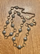 FOSSIL Two Tone Metal Medallion Chain Belt 43  .