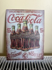 Vintage Coca Cola Metal Sign Rowntree's Cocoa