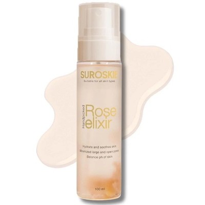 SUROSKIE Rose Water Elixir Face Mist For Glowing, Refresh & Hydrating Skin 100ml