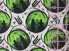 Custom Cotton Woven Fabric Movie Wicked Wizard Oz By The 1/4 Yard 9x56
