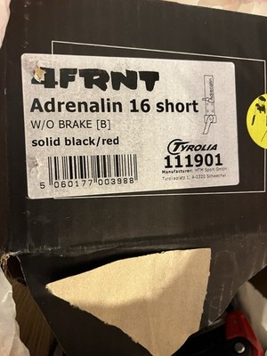 Tyrolia Adrenaline 16 4Frnt Bindings with Brakes Black Size Small Used