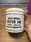 Vintage Antique Red Wing Stoneware Beater Jar Pottery Crock Eggs Cream Dressing