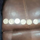 Lot #M of 6 90% Silver Washington Quarters Circulated