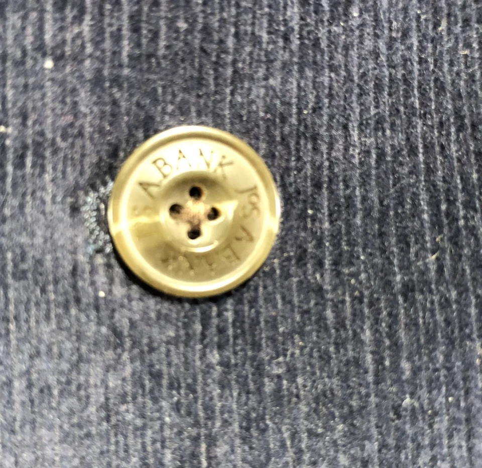 Chaleco Jos A Bank Para Hombres 3X Azul Marino Ajuste A Medida Pana Chaleco Forrado Foto 4 de 4