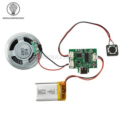 DIY Recording Playback Module 8M Type-C for Music Movement 3D Book Greeting Card
