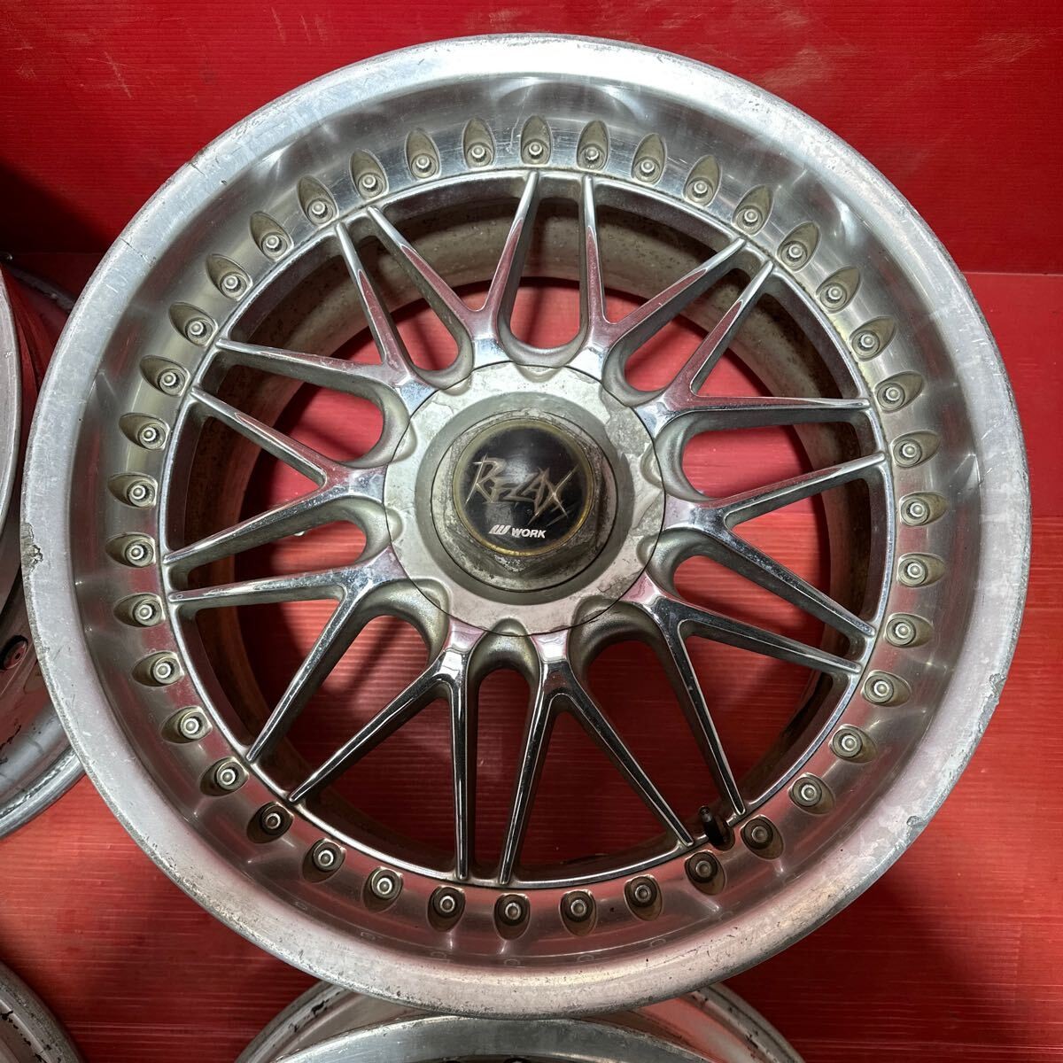 JDM WORK REZAX 18 inch 8.5JJ 9.5JJ PCD114.3-5 Hole Off +45 Set of