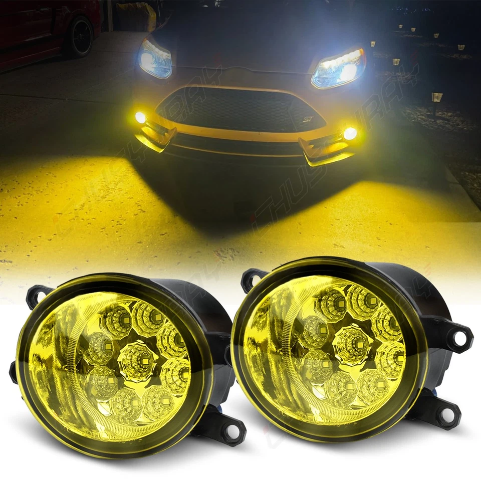 Yellow Pair LED Front Bumper Fog Light Driving Lamp For TOYOTA YARIS 2007-2014 - image 3 of 4