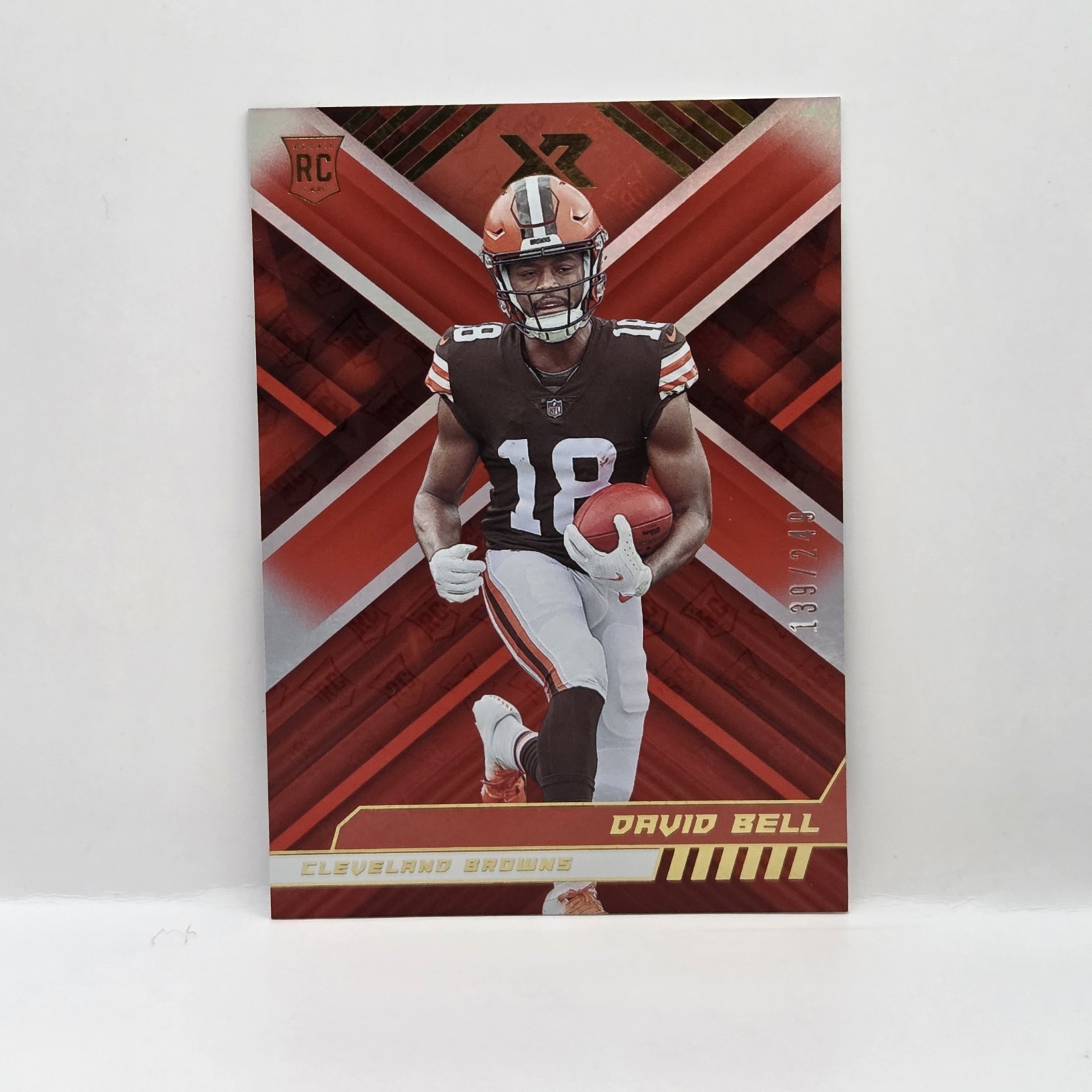 2022 Panini XR #132 David Bell Red Rookie #/249 Card Cleveland Browns