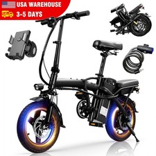 Electric Bike Foldable EBike 560W 48V 10AH For Adult 14" Commuter e Bicycles New