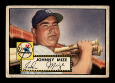 1952 Topps Baseball Johnny Mize #129 Very Good