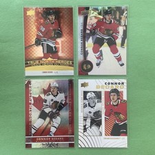 Connor Bedard Lot of 4 Cards 2024-25 and 2025-26 Upper Deck Tim Hortons