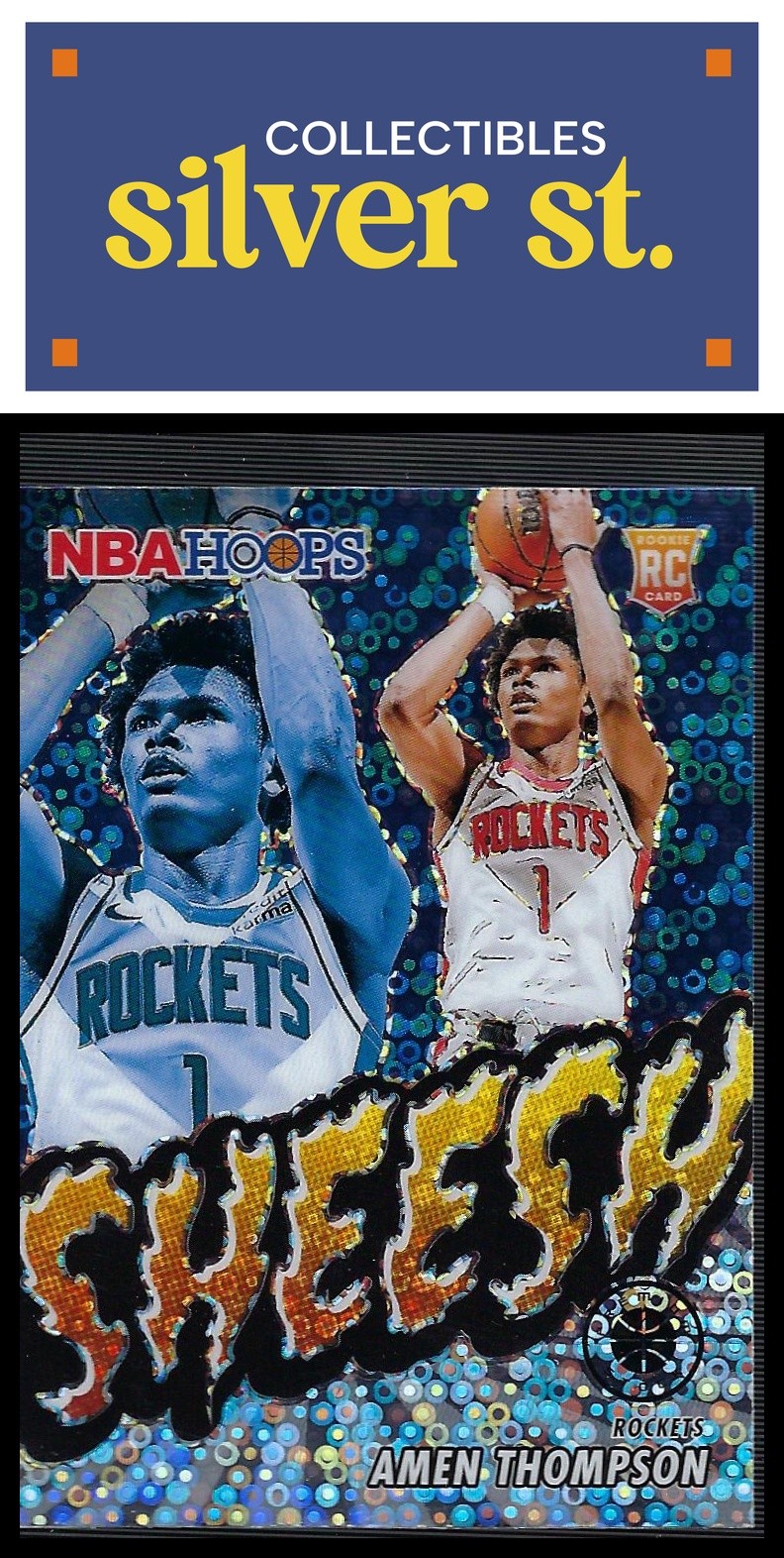 2023-24 Hoops Premium Stock #4 Amen Thompson Sheesh Disco Prizm