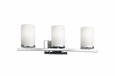 Kichler Crosby 23  3-Light Contemporary Bathroom Vanity Light, 45497CH - Chrome