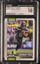 JADARIAN PRICE RC 2026 TOPPS FLAGSHIP FOOTBALL ROOKIE #310 CGC 10 GEM MINT