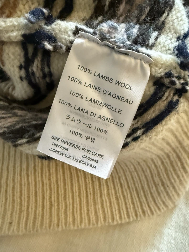 J. Conjunto cálido suéter Crew Fair Isle (lote de 2) para mujer talla mediana M algodón lana Foto 4 de 4