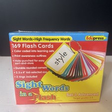 Edupress Sight Words 169 Flash Cards. Color Coded. Grades 2-3 Brand New SEALED